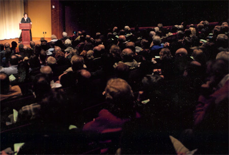 Cari Beauchamp speaking before the Academy of Motion Picture Art and Sciences